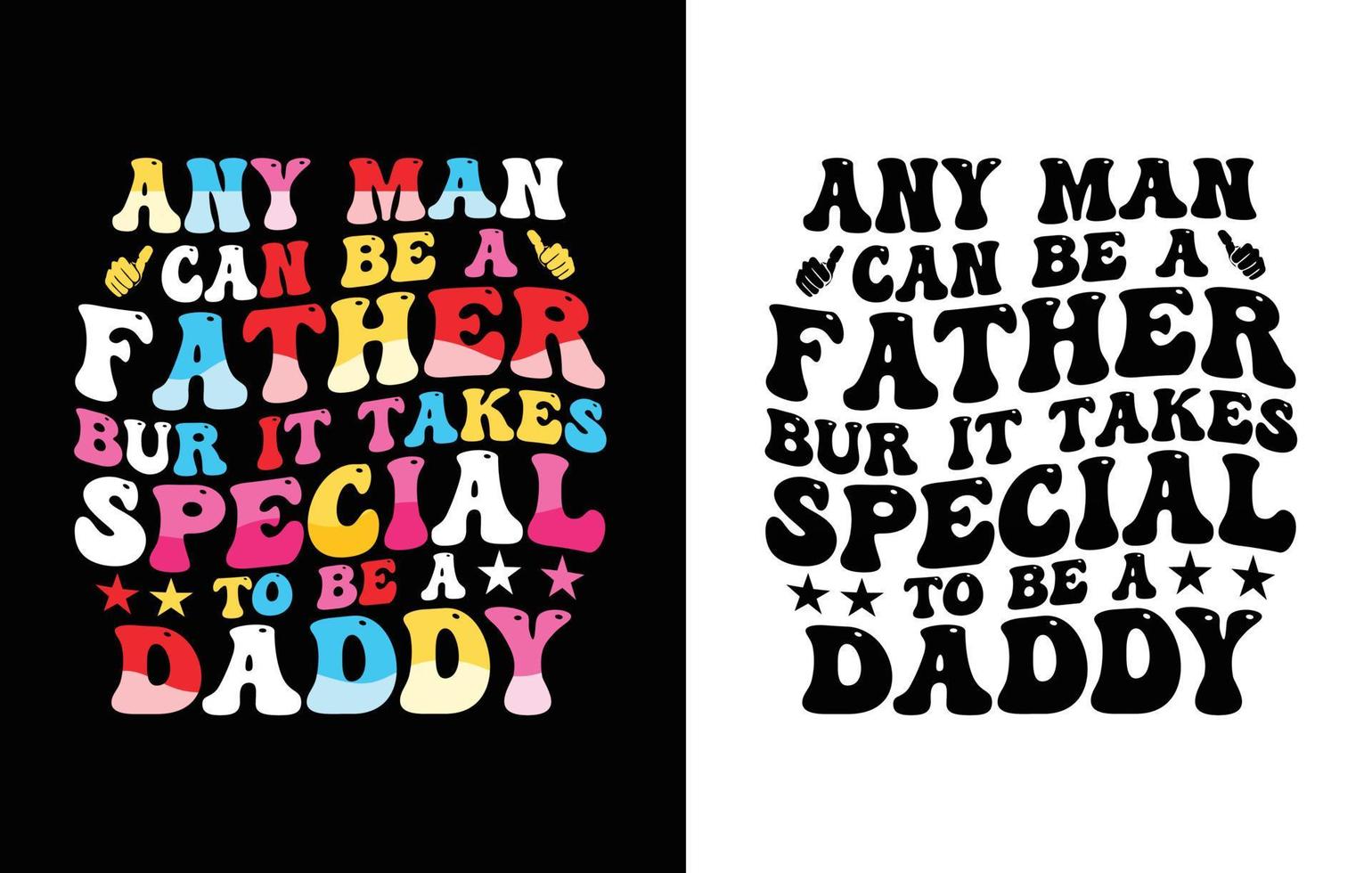 conception de t-shirt de la fête des pères. vecteur
