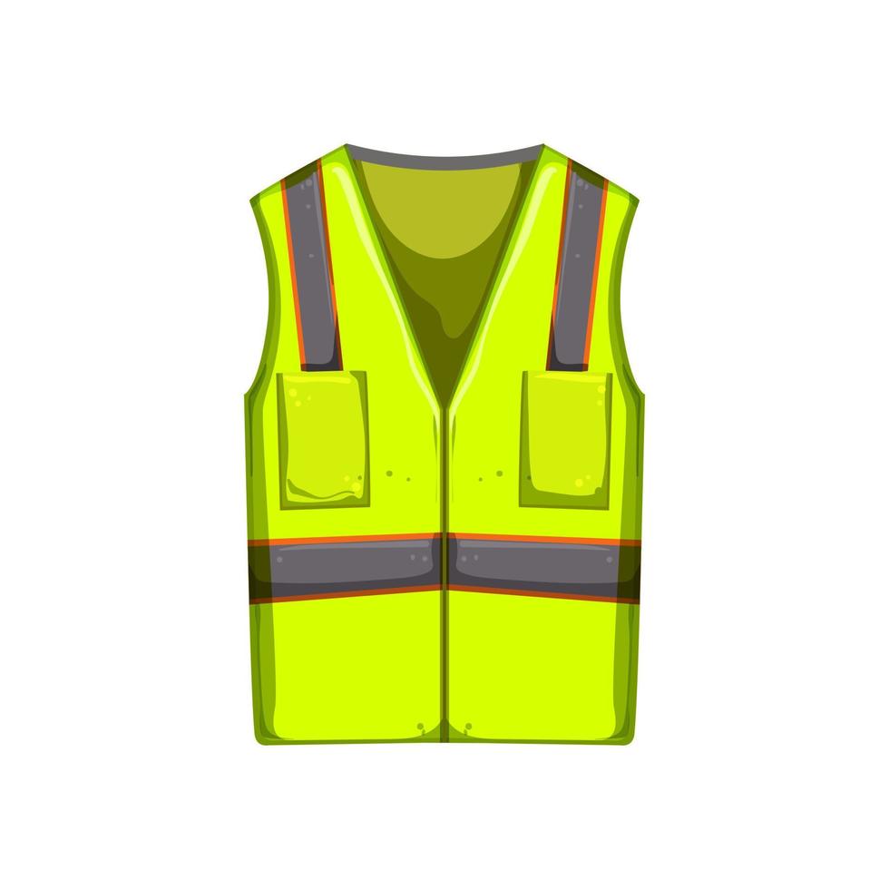 illustration de vecteur de dessin animé de gilet de sécurité de vêtements