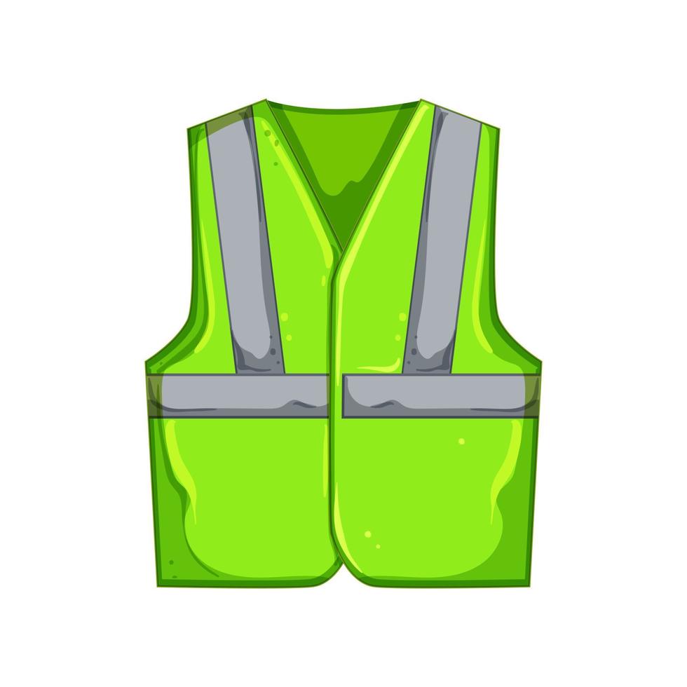 illustration vectorielle de dessin animé de gilet de sécurité avant vecteur