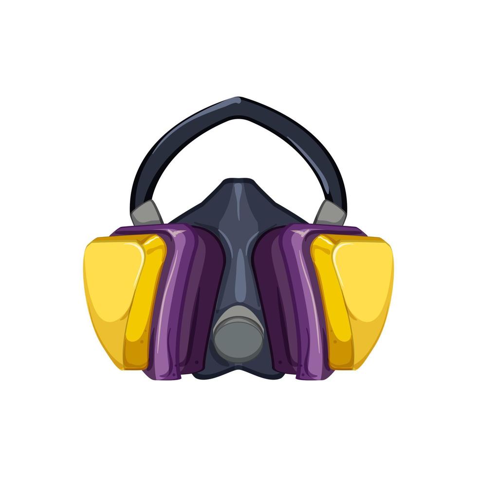illustration vectorielle de protection masque respiratoire dessin animé vecteur
