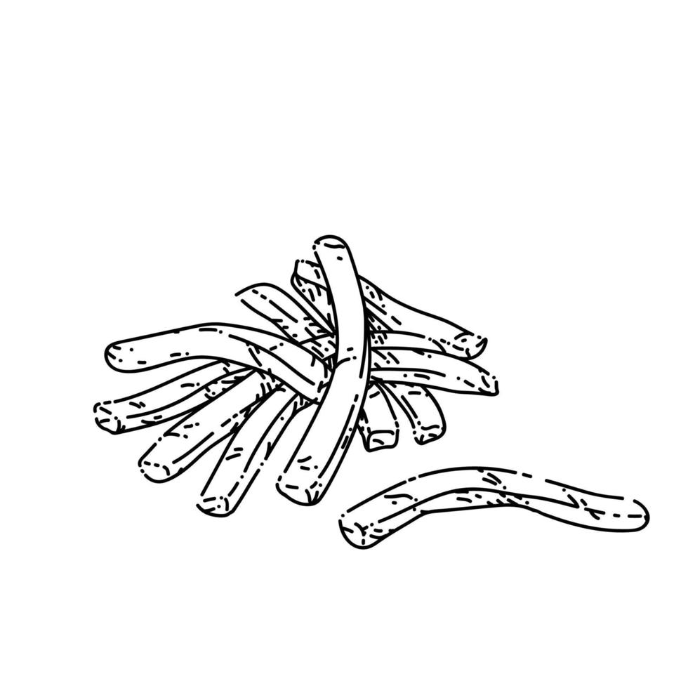 frites croquis vecteur dessiné à la main