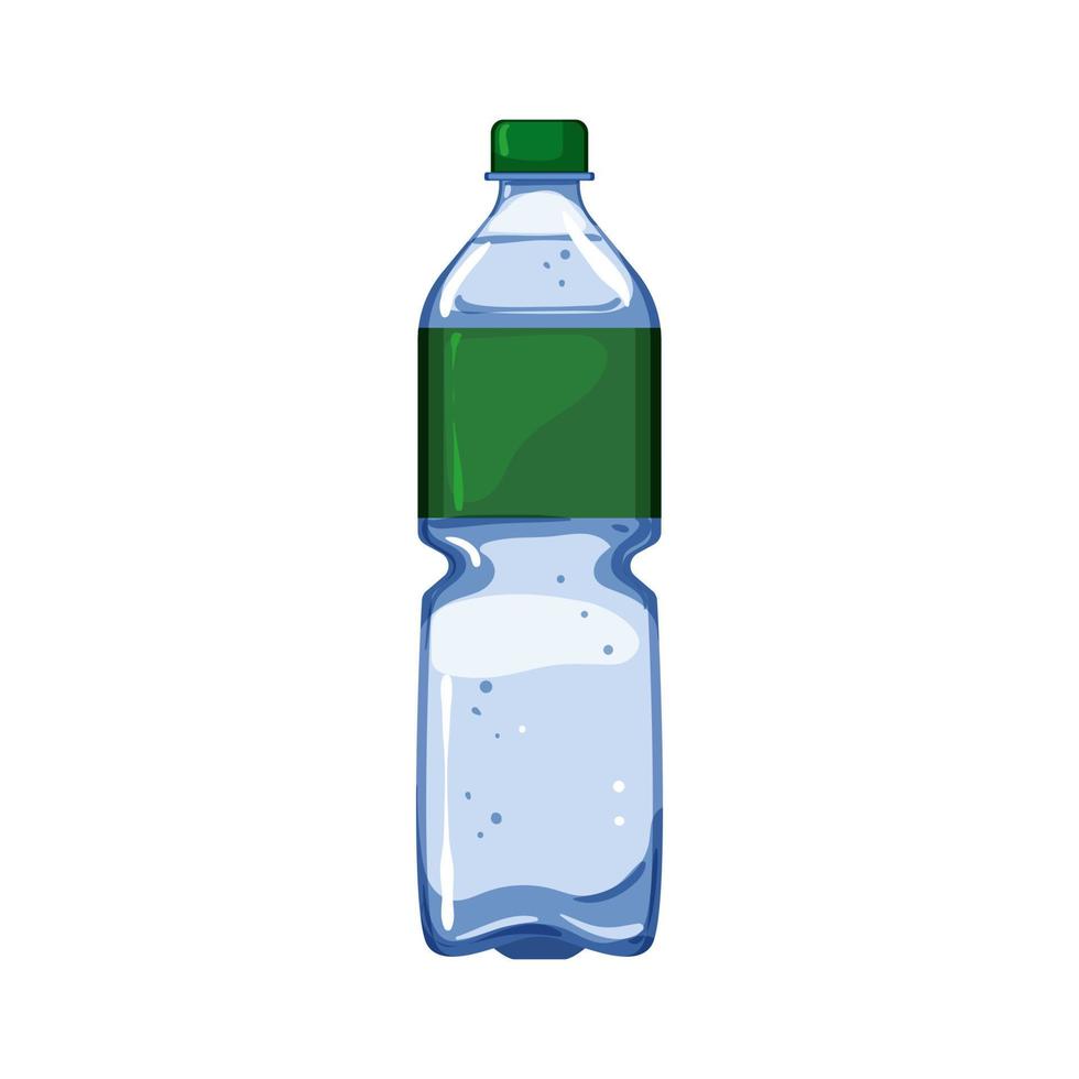 illustration vectorielle de dessin animé de bouteille d'eau minérale froide vecteur
