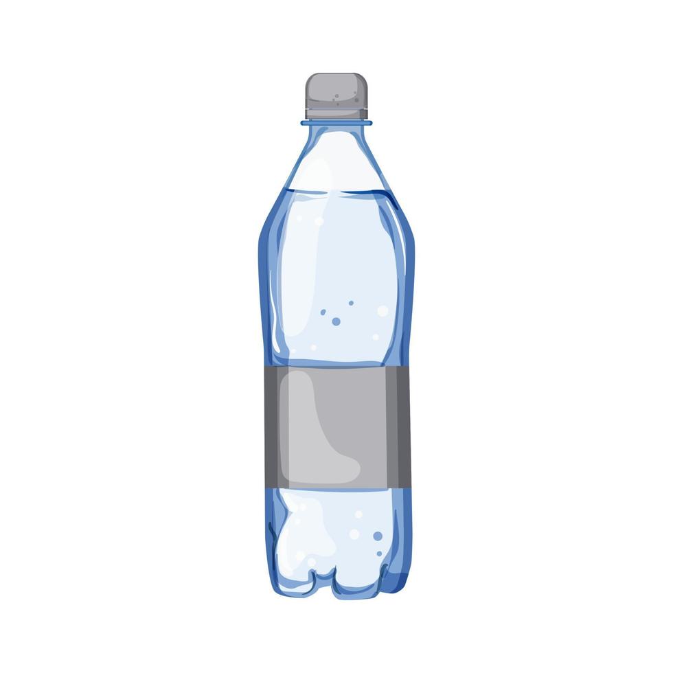 illustration vectorielle de dessin animé de bouteille d'eau minérale saine vecteur