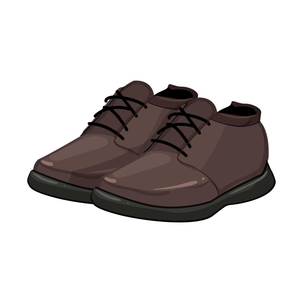 homme brun chaussures dessin animé illustration vectorielle vecteur