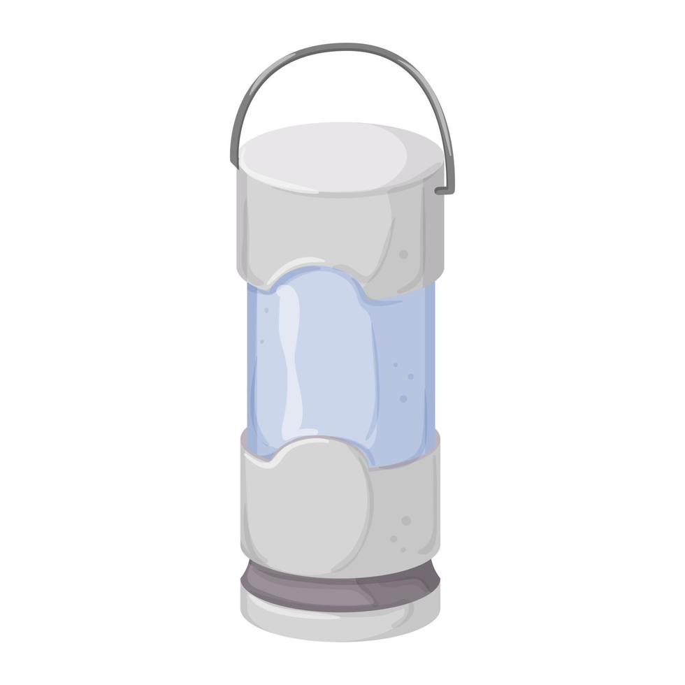 illustration vectorielle de dessin animé de lampe de camp de lanterne légère vecteur