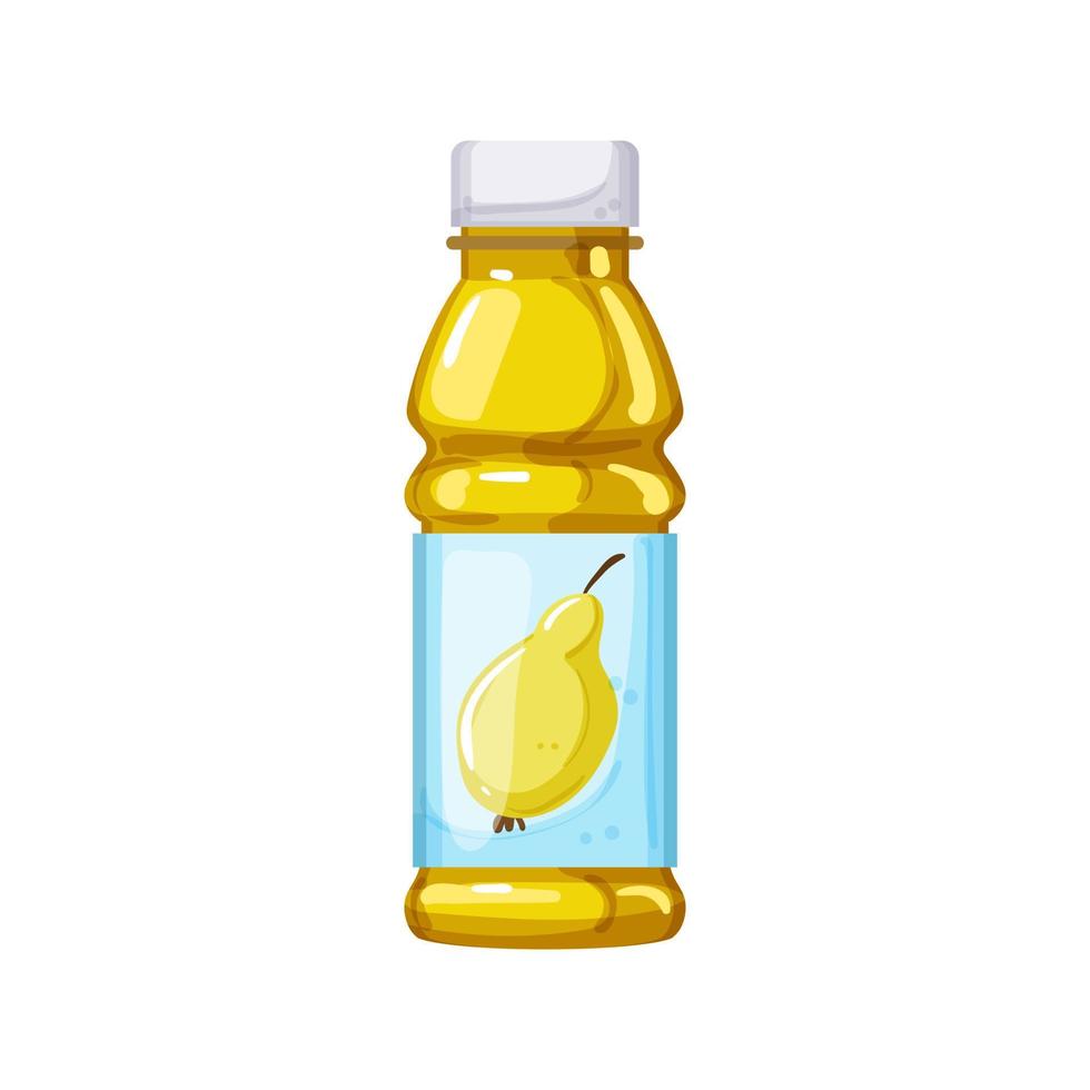 illustration de vecteur de dessin animé de bouteille de jus sain