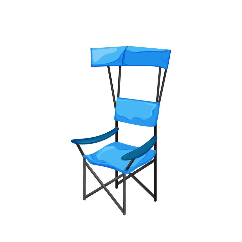 illustration vectorielle de jardin chaise pliante dessin animé vecteur