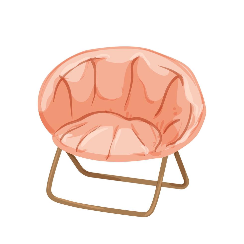 illustration vectorielle de bureau chaise pliante dessin animé vecteur