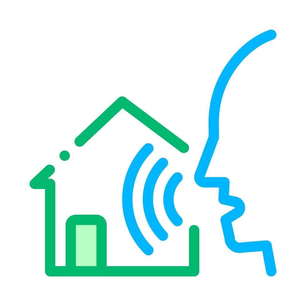 illustration vectorielle de l'icône de commande vocale à la maison vecteur