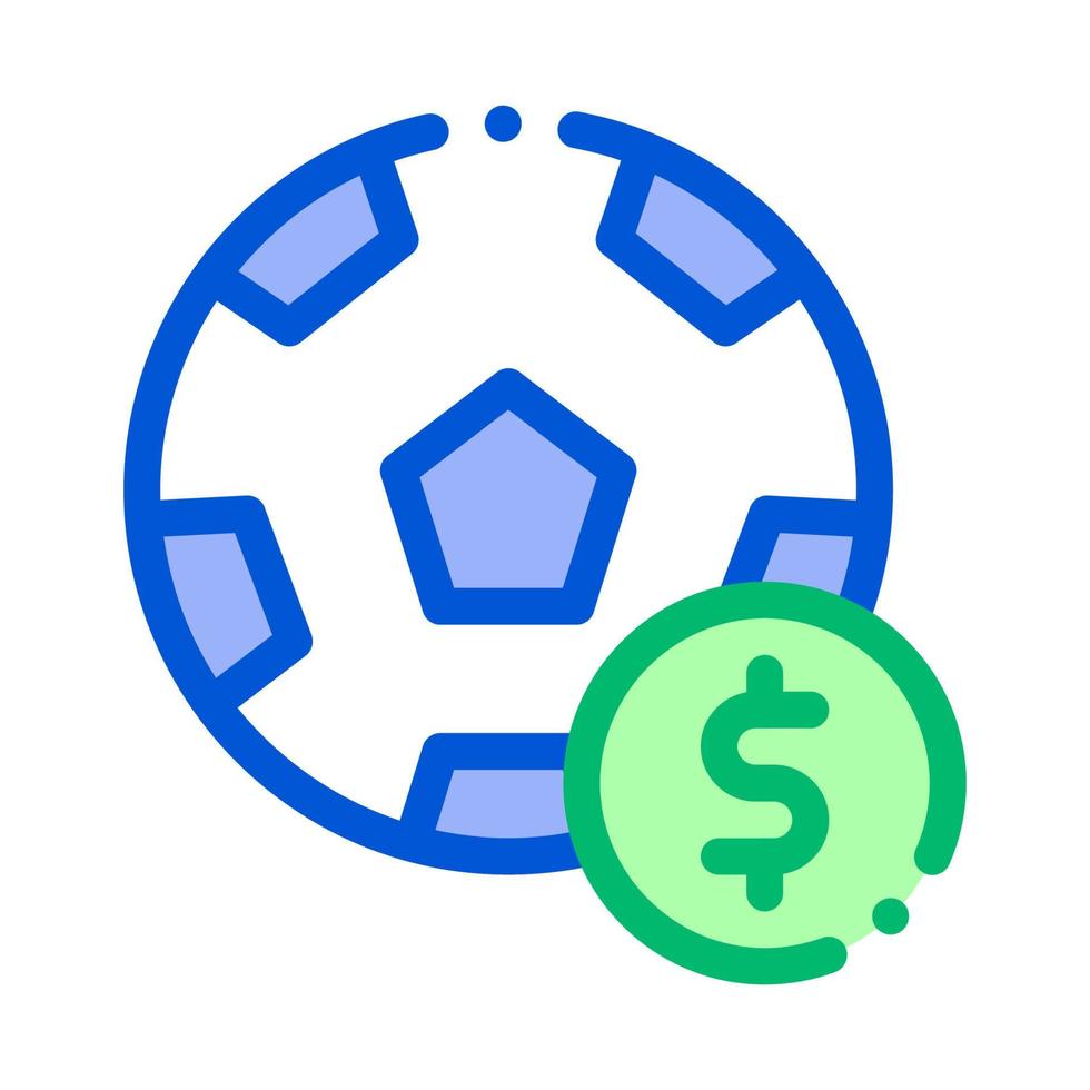 illustration vectorielle d'icône de pari et de jeu de ballon de football vecteur