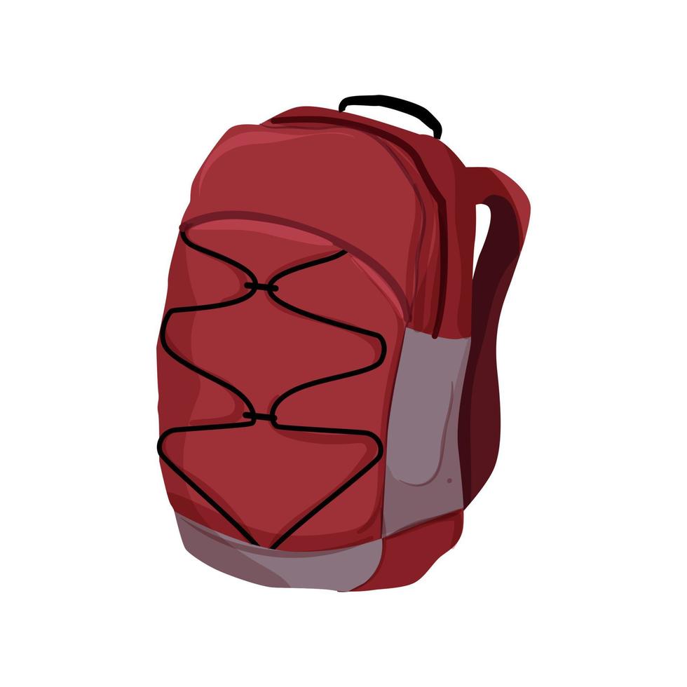 illustration vectorielle de voyage sac à dos camp dessin animé vecteur