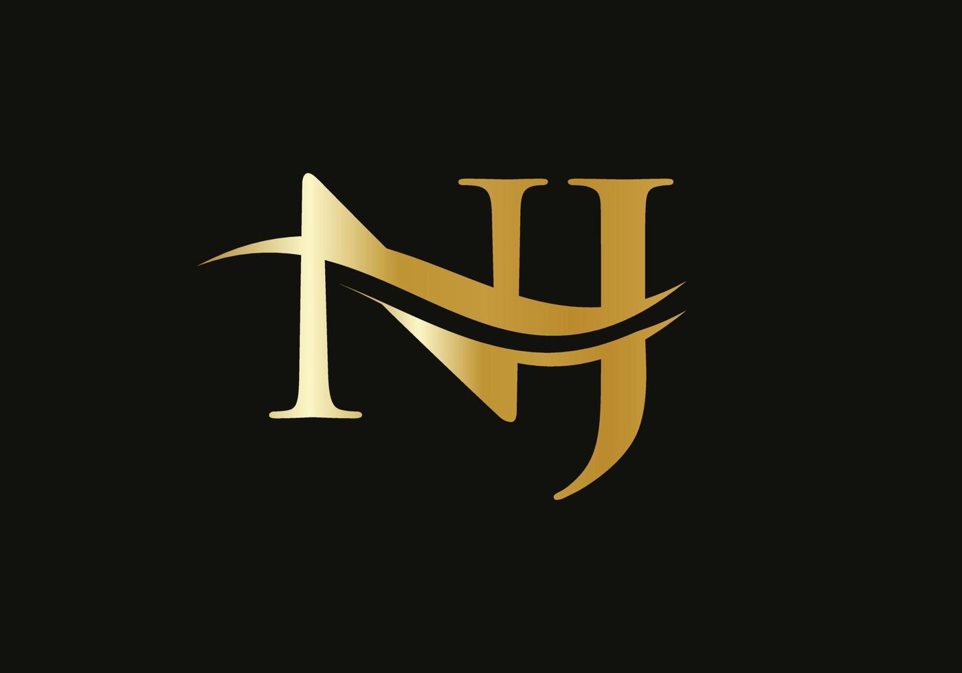 création de logo lettre nj pour l'identité de l'entreprise et de l'entreprise. lettre nj créative avec concept de luxe vecteur