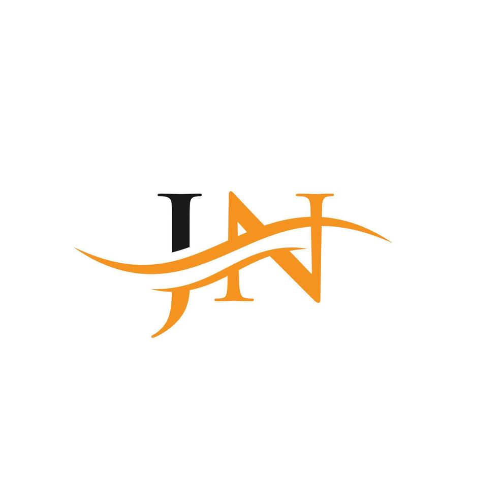 jn logo lié pour l'entreprise et l'identité de l'entreprise. vecteur de logo créatif lettre jn