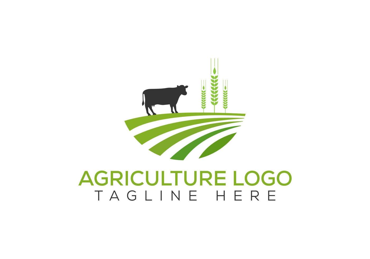 création de logo agricole. signe de l'agriculture, modèle vectoriel de logotype agricole