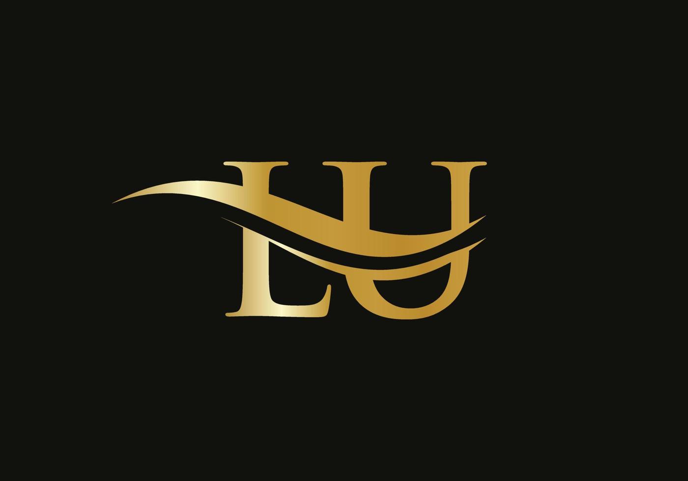 logotype lu moderne pour la marque de luxe. vecteur de conception de logo d'entreprise lettre lu initiale