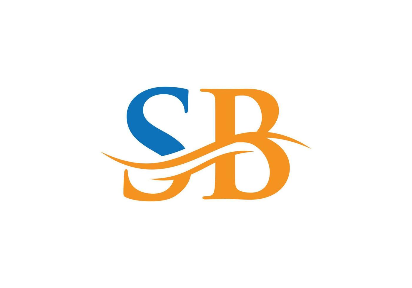 vecteur de conception de logo lettre monogramme sb. création de logo lettre sb