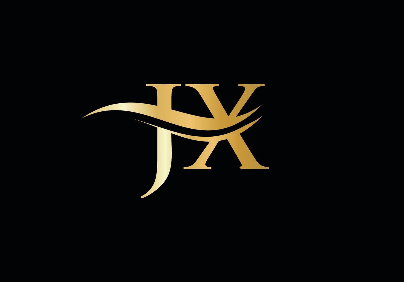 logo lié jx pour l'entreprise et l'identité de l'entreprise. vecteur de logo créatif lettre jx