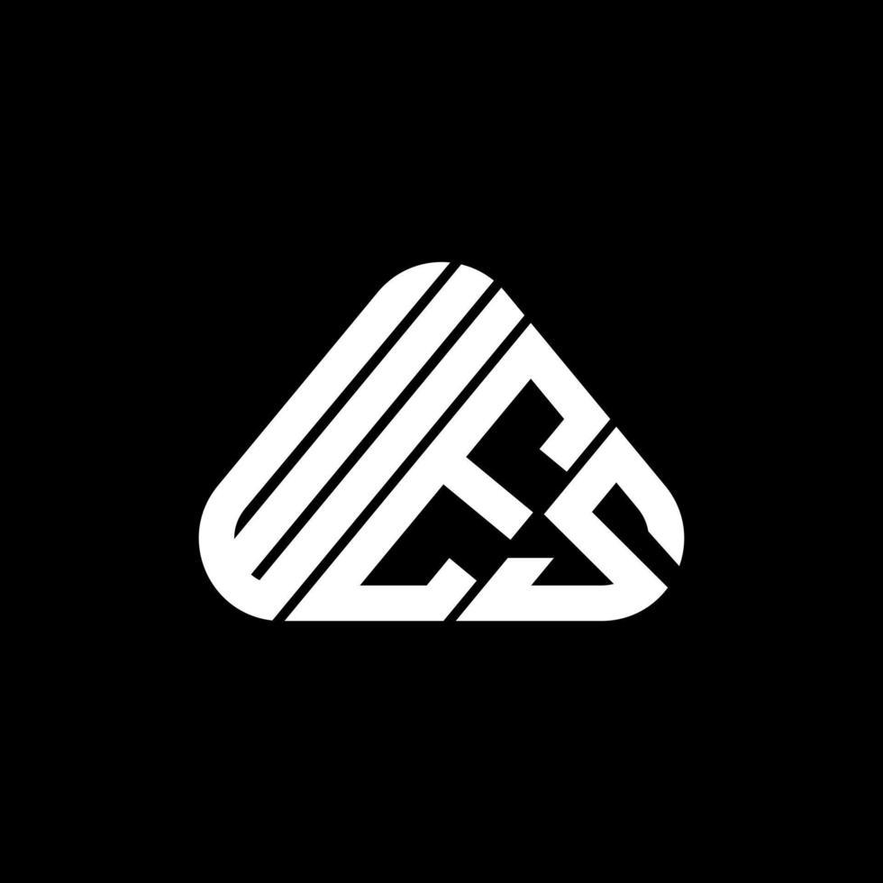 conception créative du logo lettre wes avec graphique vectoriel, logo wes simple et moderne. vecteur