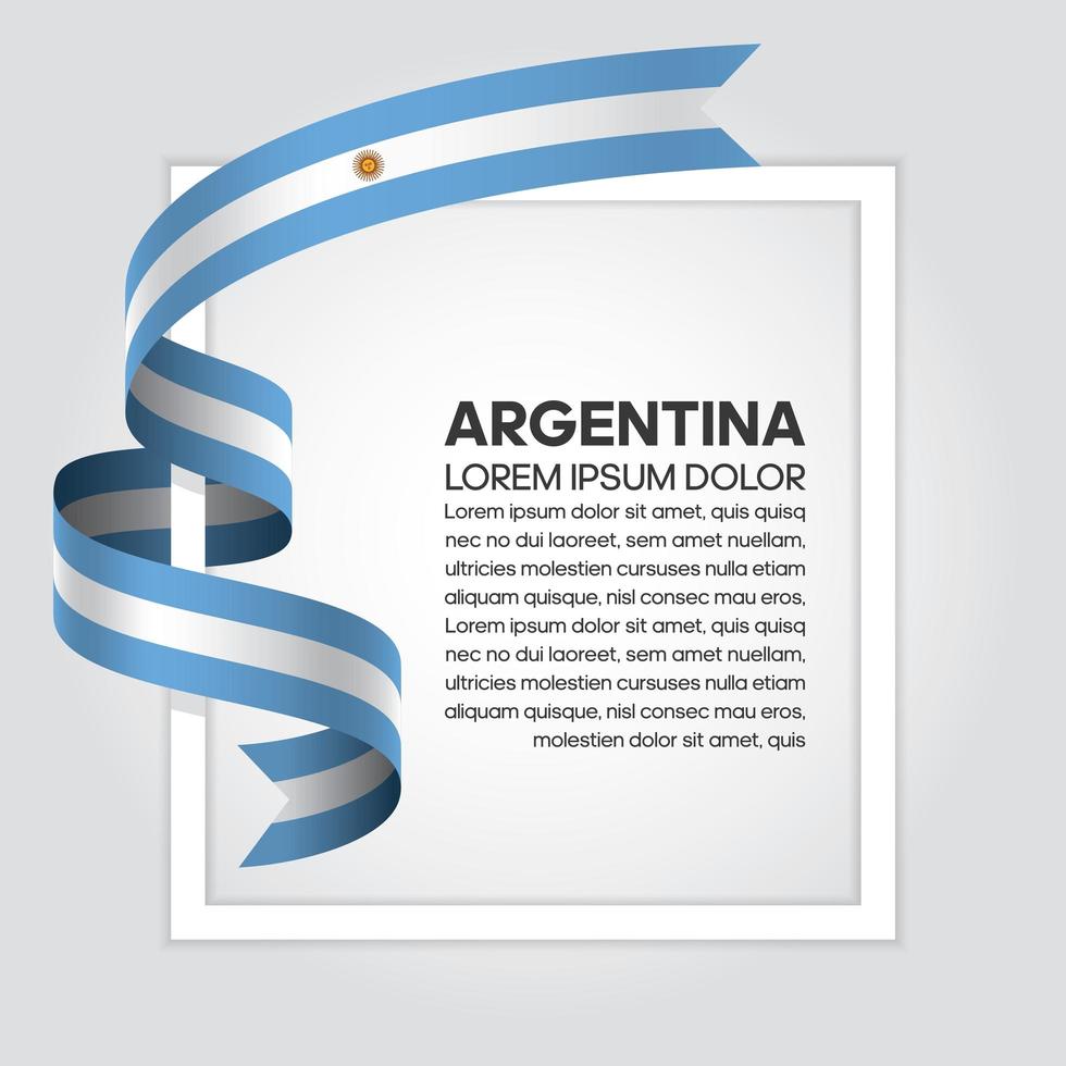 ruban de drapeau argentine vague abstraite vecteur