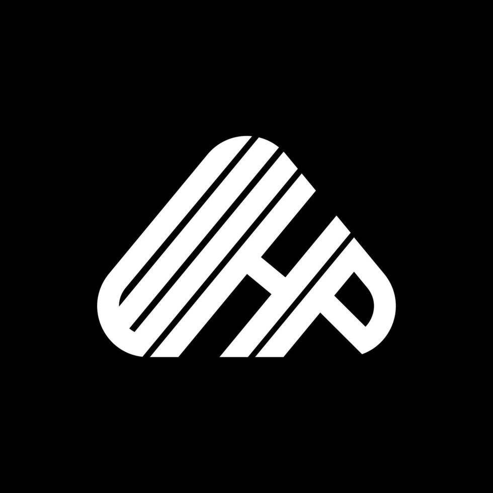 conception créative du logo de la lettre whp avec graphique vectoriel, logo whp simple et moderne. vecteur