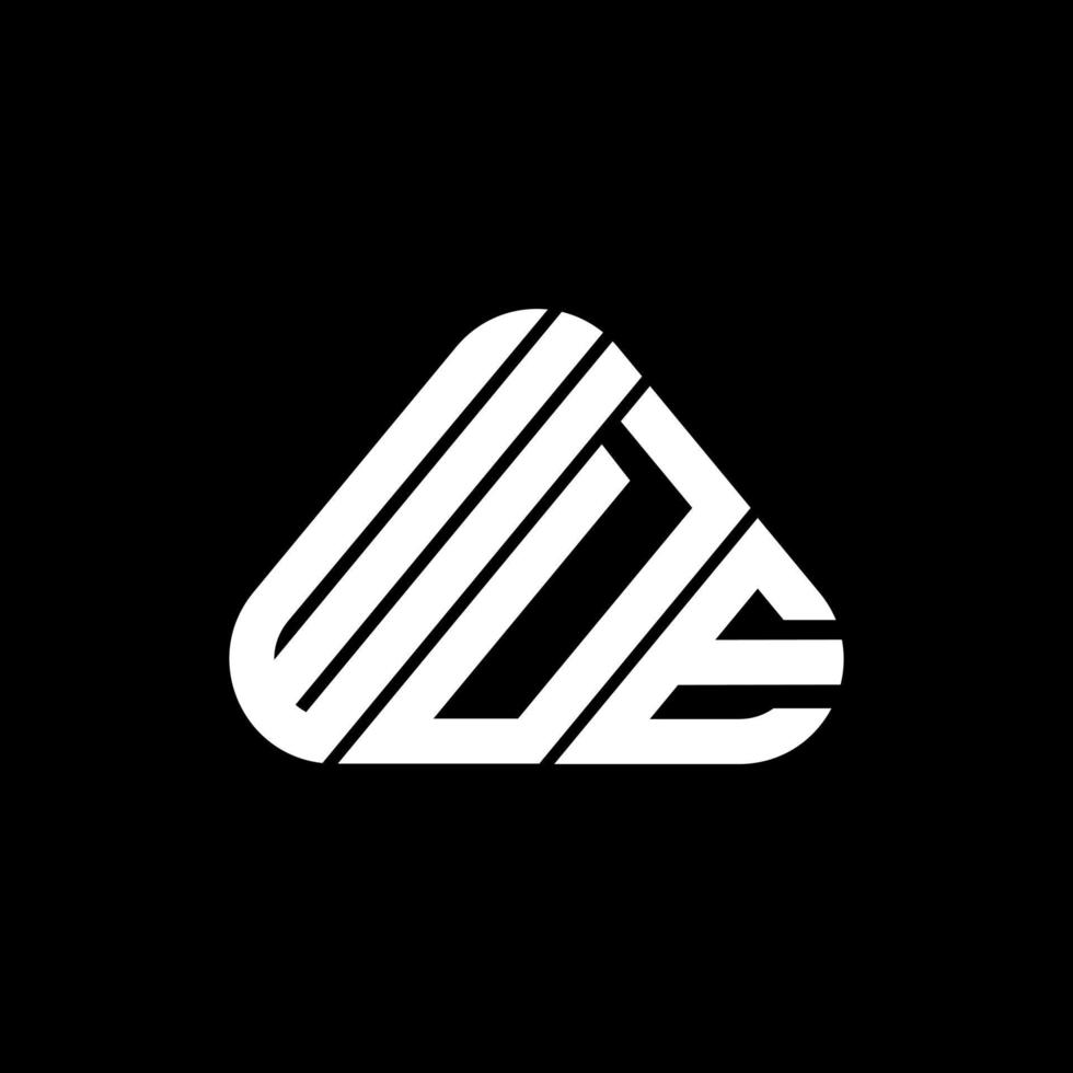 conception créative du logo lettre wde avec graphique vectoriel, logo wde simple et moderne. vecteur
