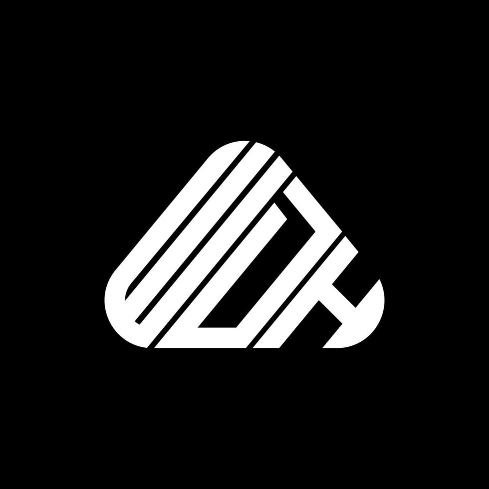 création de logo de lettre wdh avec graphique vectoriel, logo wdh simple et moderne. vecteur