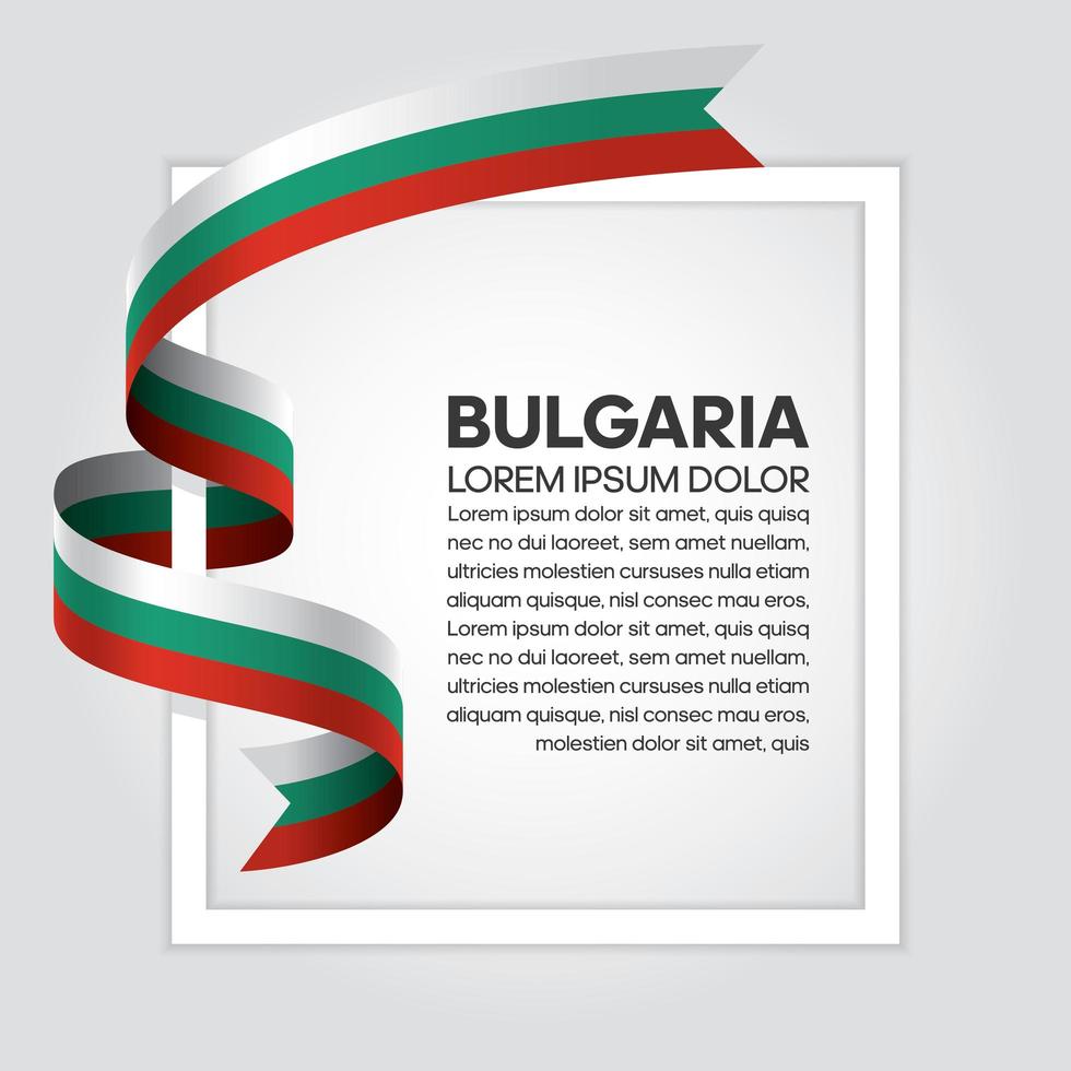 ruban de drapeau bulgarie vague abstraite vecteur