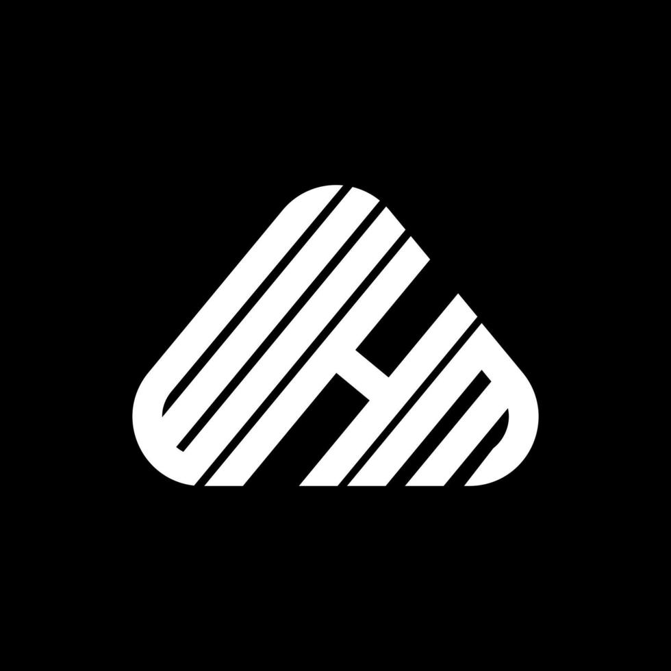 conception créative du logo de la lettre whm avec graphique vectoriel, logo whm simple et moderne. vecteur