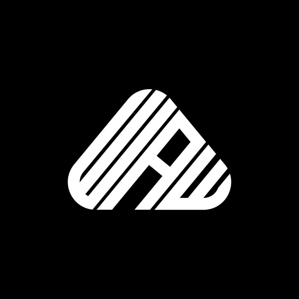 waw letter logo design créatif avec graphique vectoriel, waw logo simple et moderne. vecteur