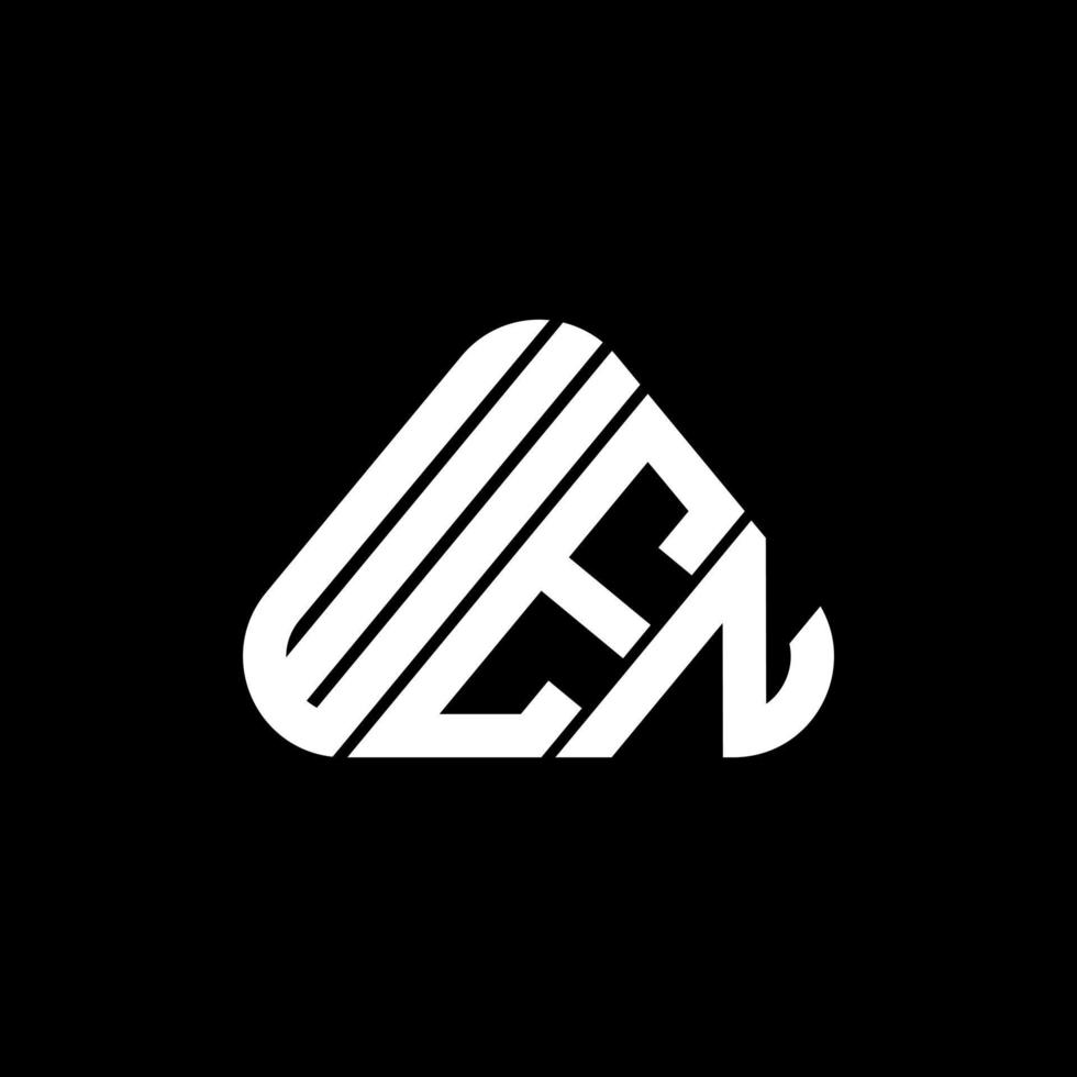 création de logo de lettre wen avec graphique vectoriel, logo wen simple et moderne. vecteur
