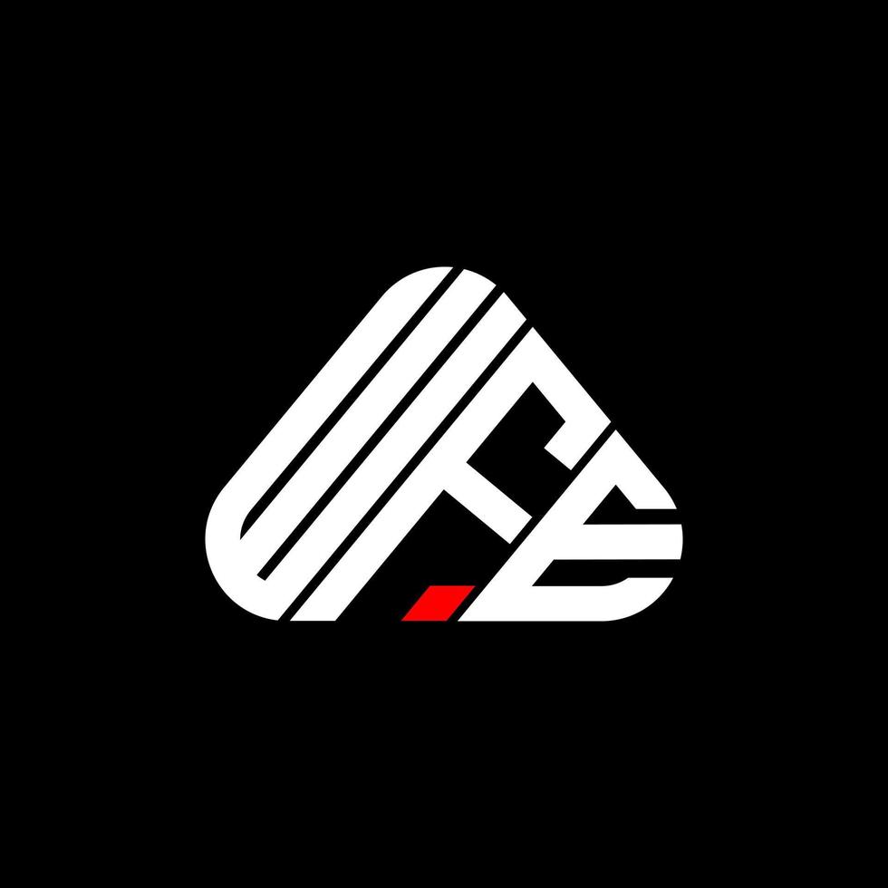 conception créative du logo wfe letter avec graphique vectoriel, logo wfe simple et moderne. vecteur