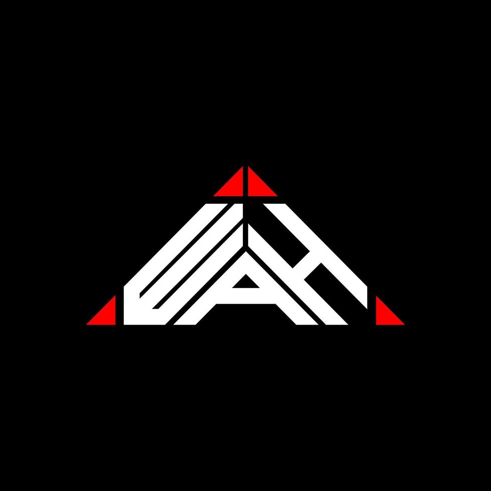 wah letter logo design créatif avec graphique vectoriel, wah logo simple et moderne. vecteur