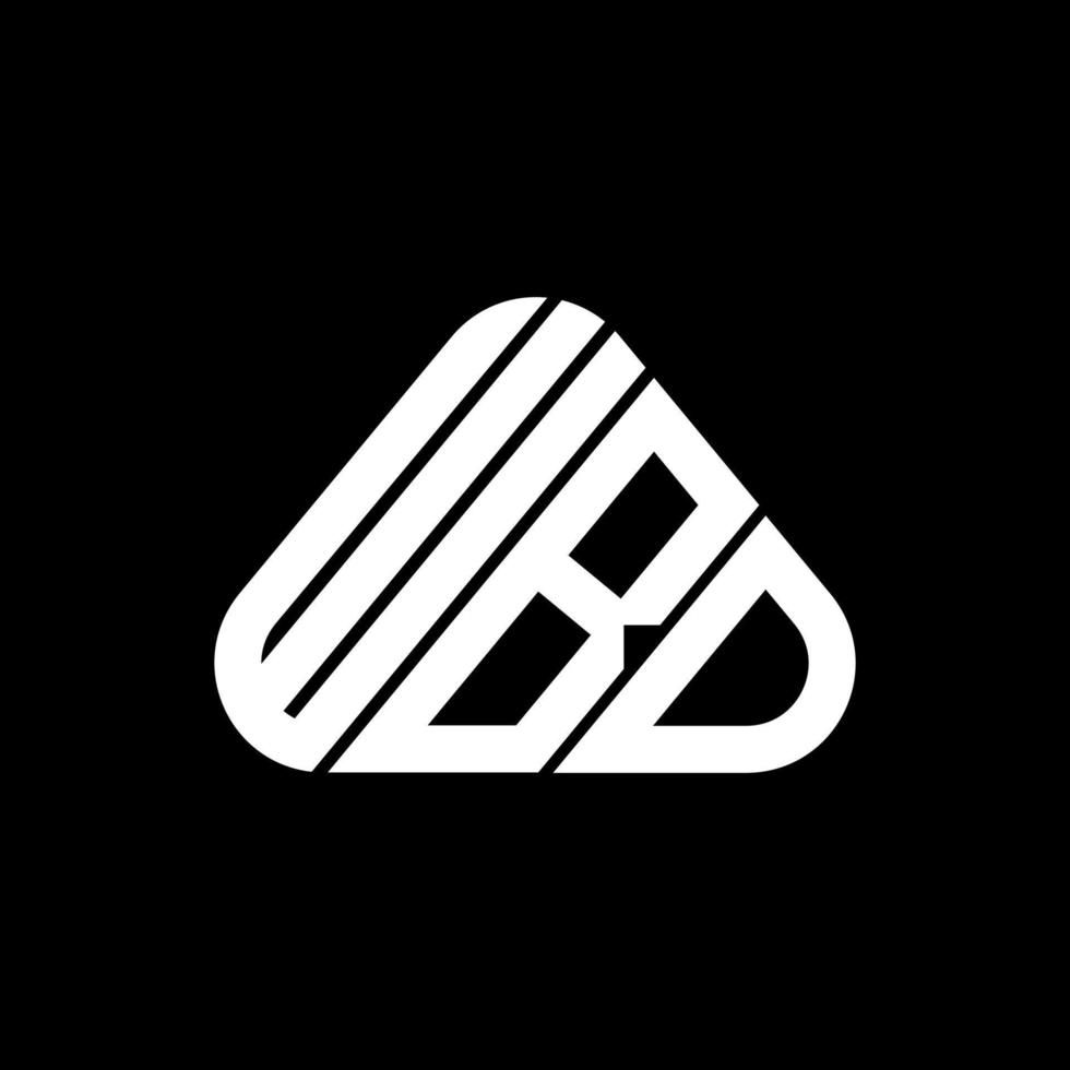 conception créative de logo de lettre wbd avec graphique vectoriel, logo wbd simple et moderne. vecteur