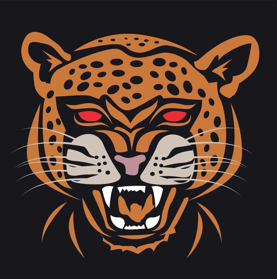 illustration de tigre. logo de tigre, art, icône, symbole, vecto de couleurs d'art de ligne de tigre vecteur