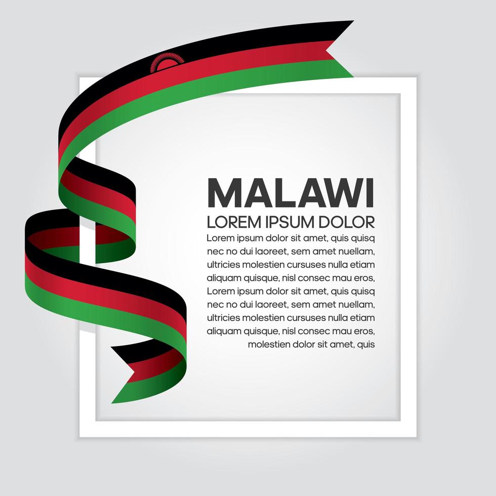 ruban de drapeau vague abstraite malawi vecteur