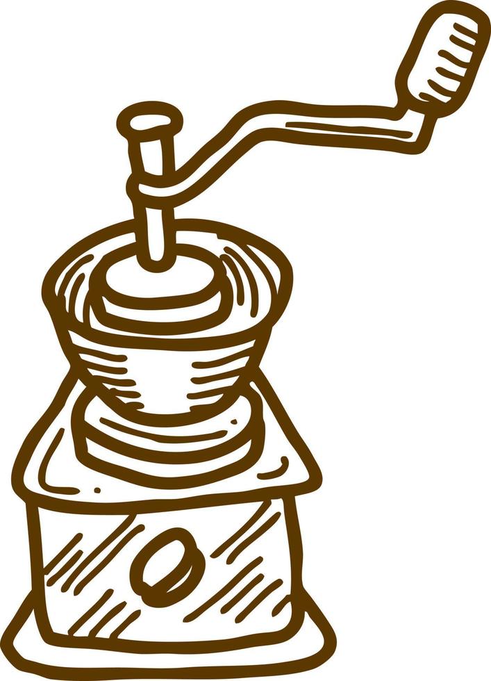 moulin à café pour moudre le café. vecteur