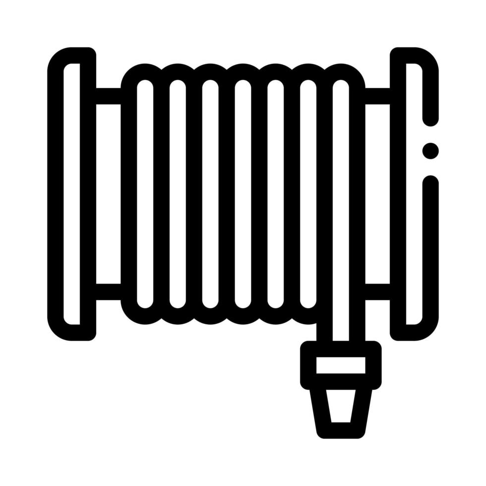 illustration de l'icône de l'enrouleur de tuyau firehose vecteur