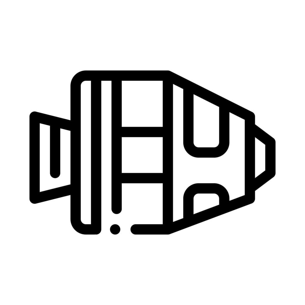illustration de contour de l'icône de l'unité de retour de vaisseau spatial vecteur