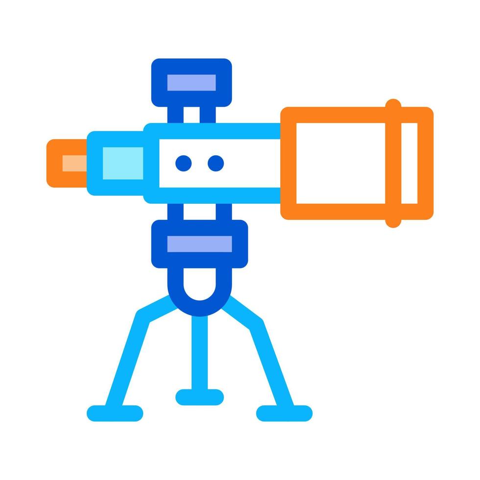 illustration de contour d'icône d'équipement de télescope vecteur