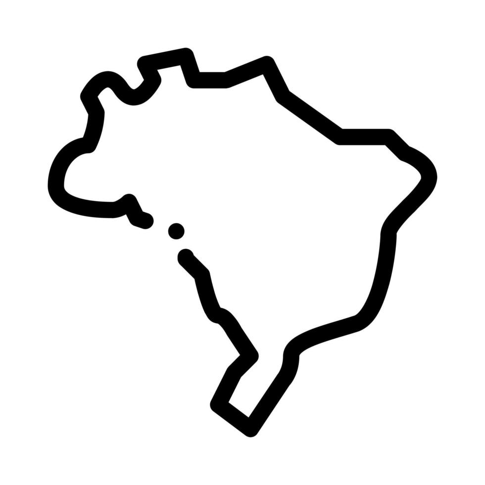 afrique continent icône vecteur contour symbole illustration