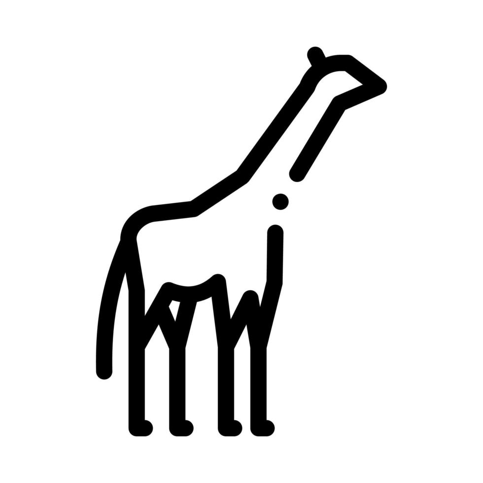 illustration de contour vectoriel icône girafe