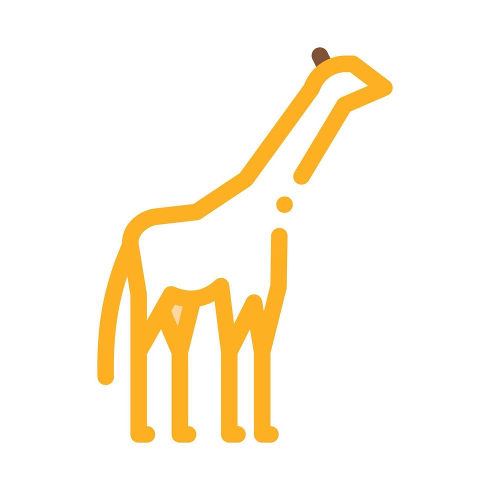 illustration de contour vectoriel icône girafe