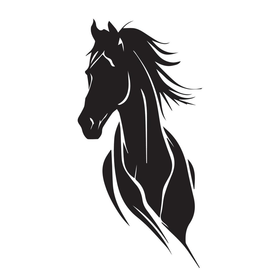 icône de vecteur minimal de cheval. bel étalon. logo équestre moderne. silhouette simple et nette