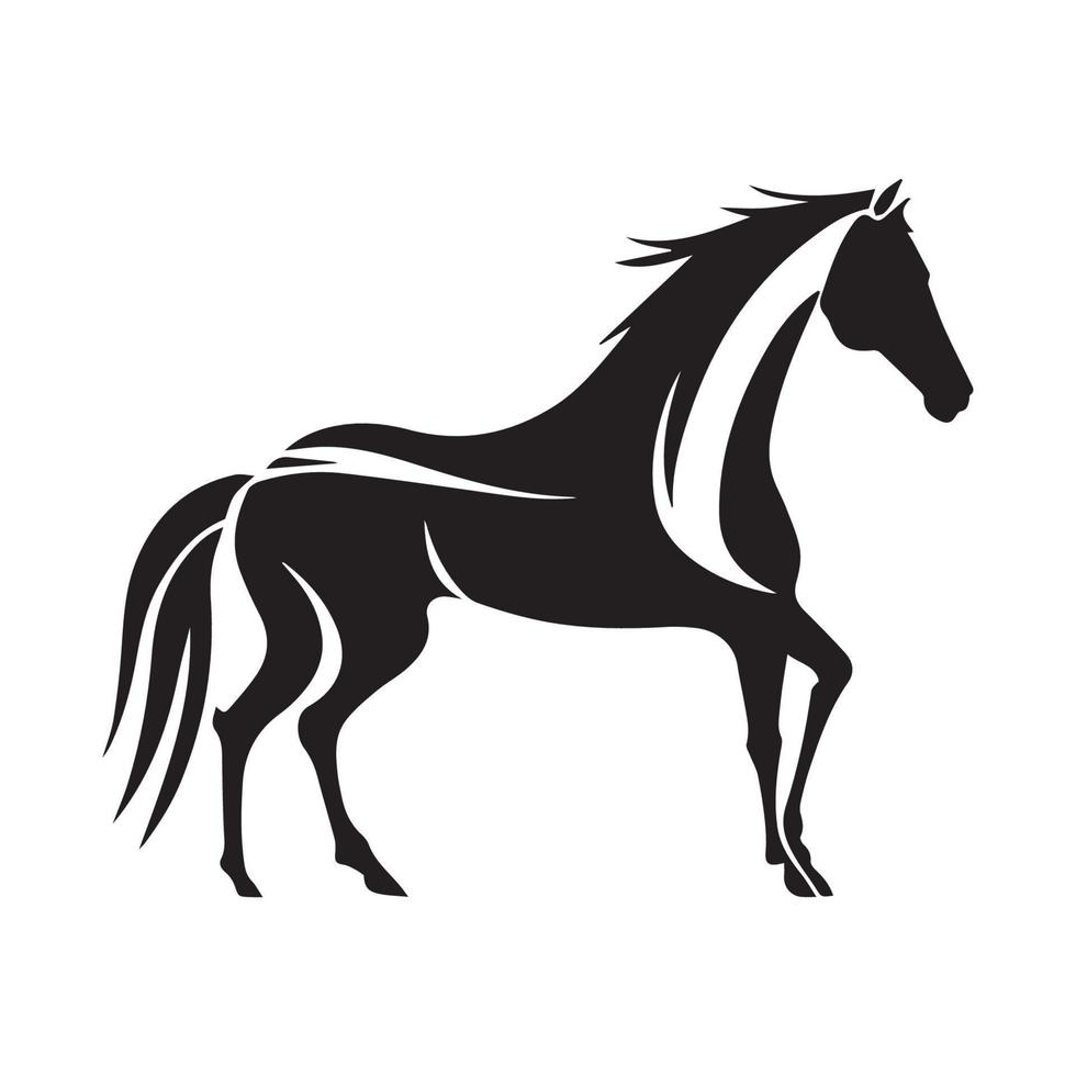 icône de vecteur minimal de cheval. bel étalon. logo équestre moderne. silhouette simple et nette