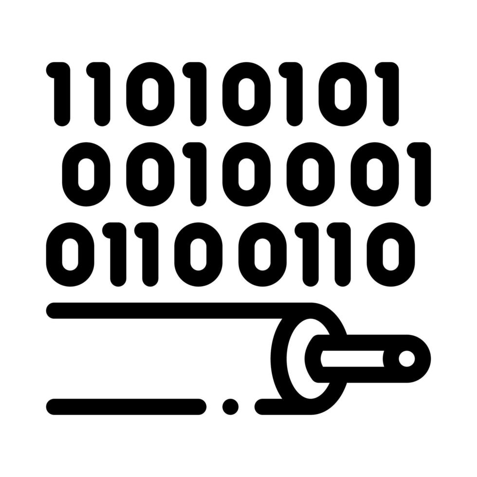 câble de transfert de données icône noire illustration vectorielle vecteur