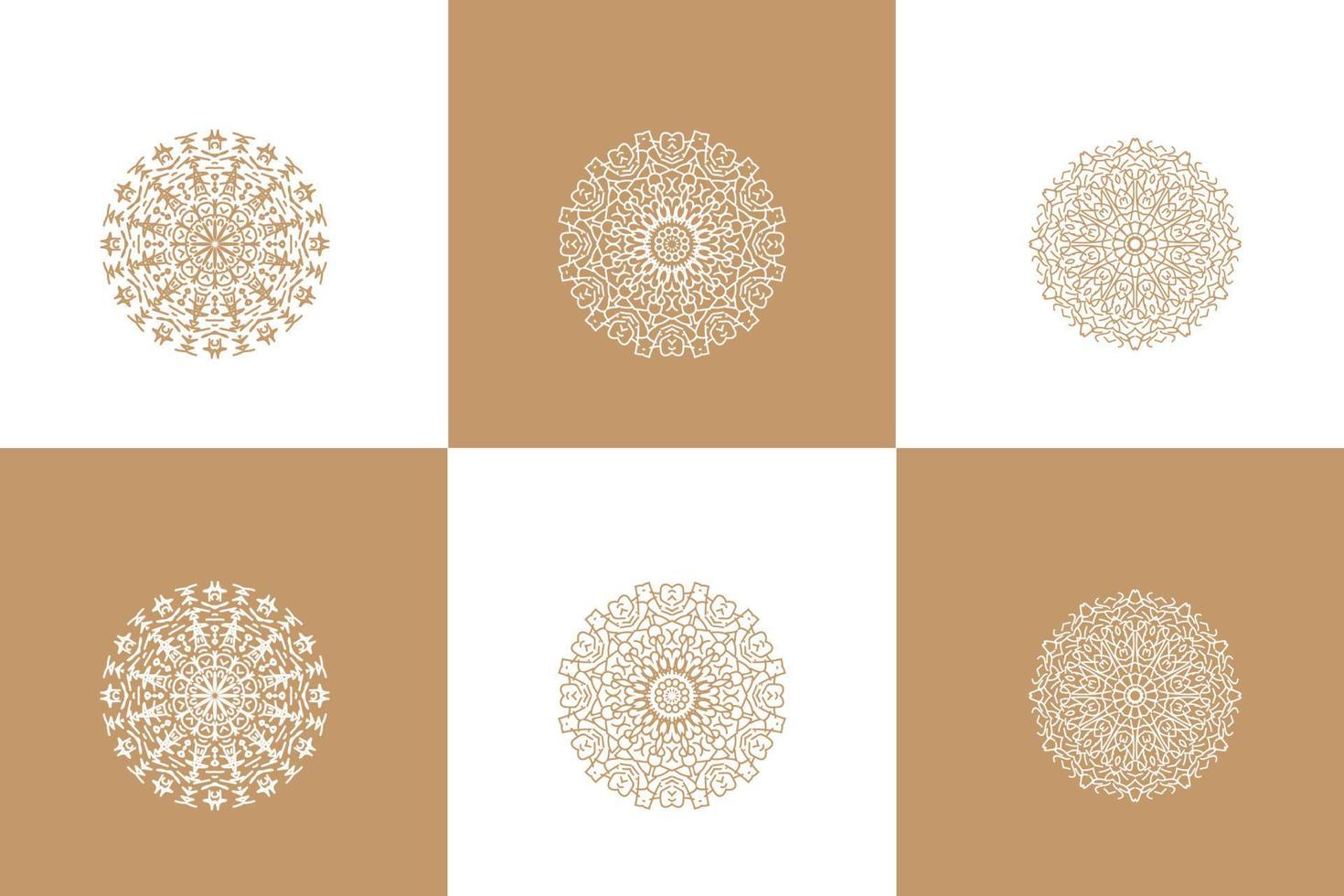 conception de fond de logo art fleur mandala vecteur