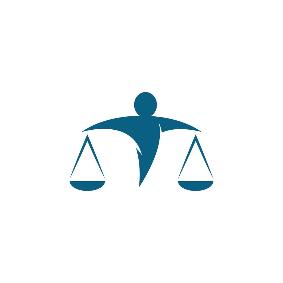 modèle de logo de droit de la justice vecteur