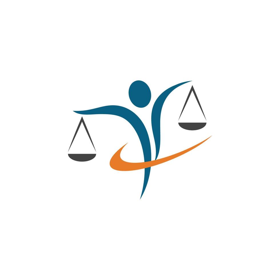 modèle de logo de droit de la justice vecteur