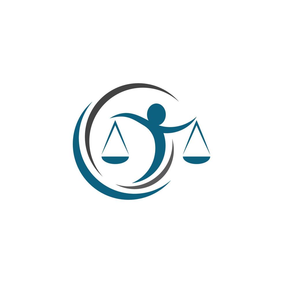 modèle de logo de droit de la justice vecteur