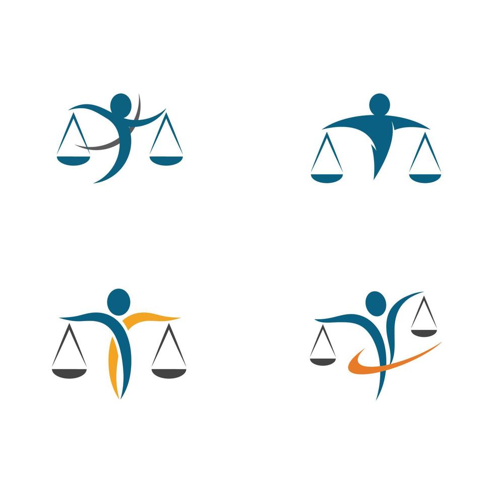 modèle de logo de droit de la justice vecteur